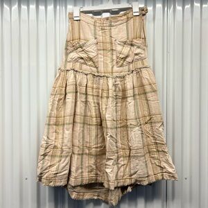 Free People Plaid Fever Midi Skirt - size 6